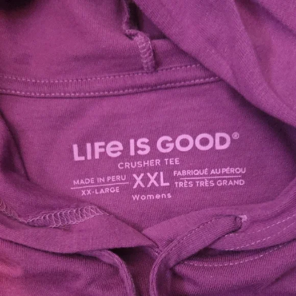Life Is Good Purple Hoodie - Picture 4 of 5